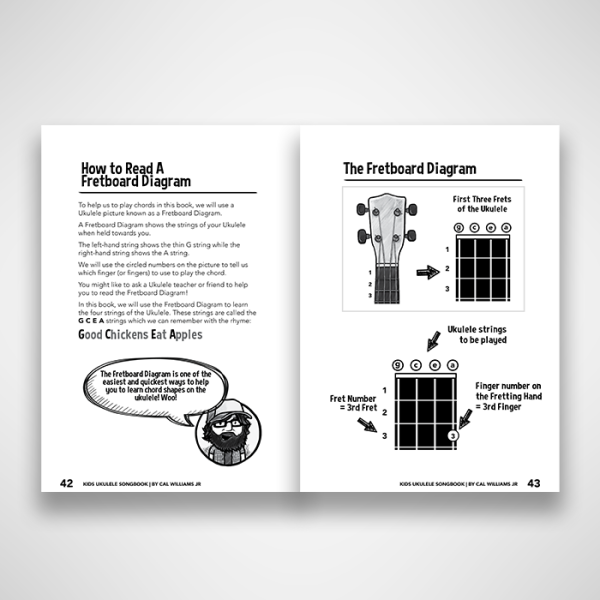 sample pages kids ukulele songbook by cal williams jr